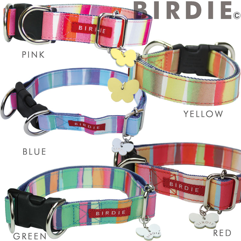 楽天市場 5colorsマルチボーダーカラーsize L Birdie バーディ 大型犬用ワンタッチバックル首輪 Birdie Online Shop 楽天市場支店