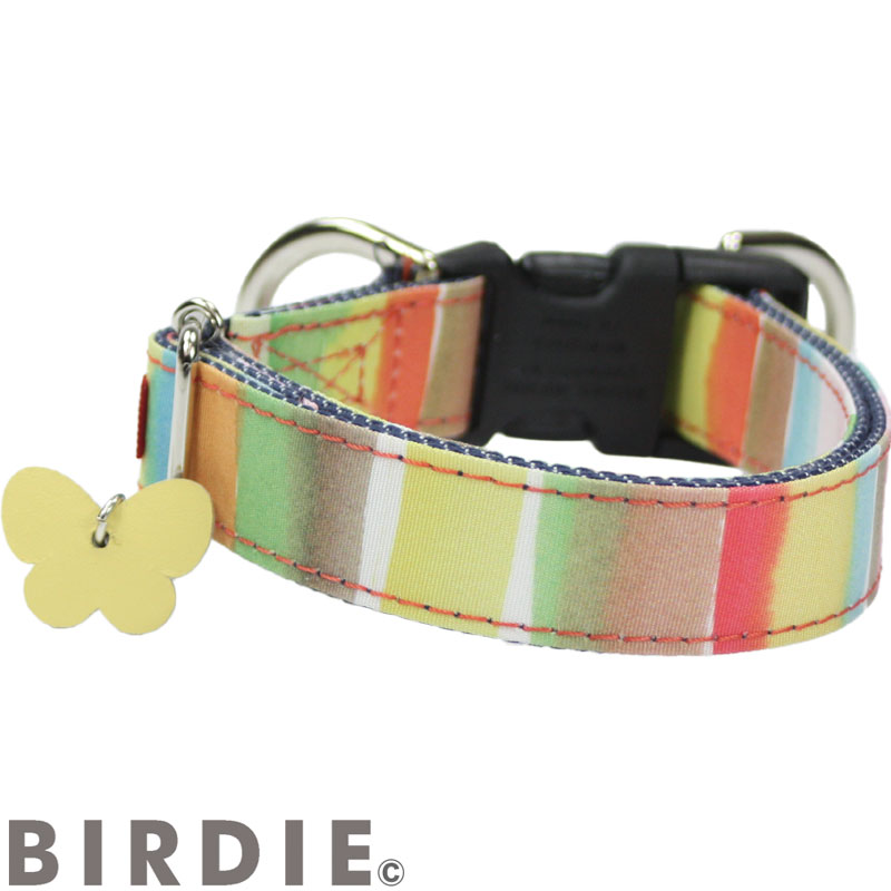 【楽天市場】5colorsマルチボーダーカラーsize L【BIRDIE（バーディ）大型犬用ワンタッチバックル首輪】：BIRDIE
