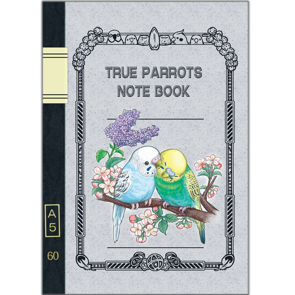 楽天市場】A6ノート ぶどう大好きインコ グリーン ◇ゆうパケット対応