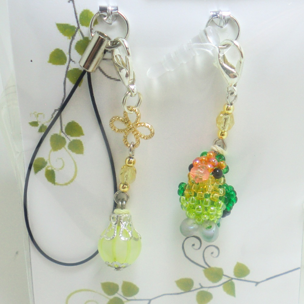 楽天市場】ビーズ工房小鳥屋さん 3WAYストラップ 豆