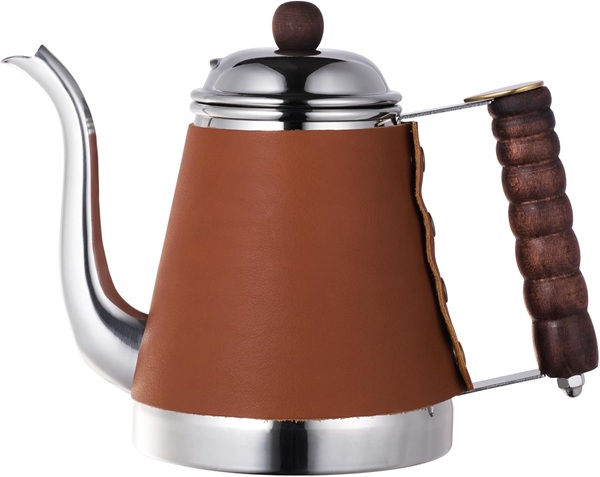 カリタ Kalita コーヒーポット ステンレス鋼 1000ml ウェーブポット なめし革 ドリップポット ドリップ湯わかし 珈琲 湯わかし 湯わかし 新品