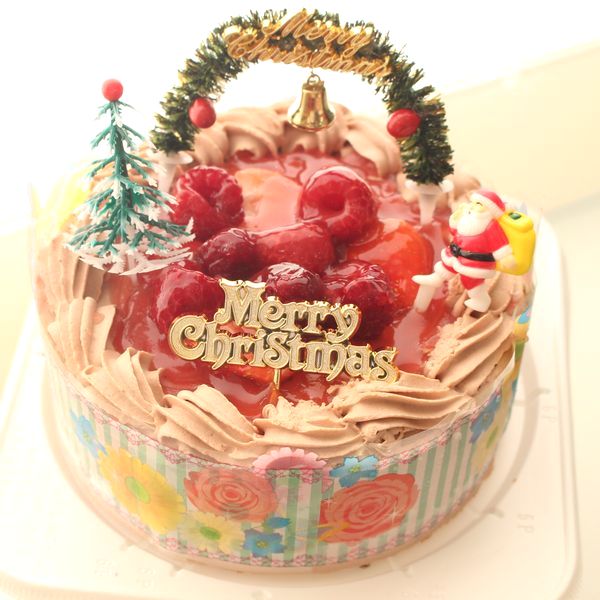 楽天市場 クリスマスケーキ デコレーションケーキ6号 直径18cm 高さ約8cm 6名様から8名様用 4種類のケーキからお選びください クリスマス 飾り付き 北海道純生クリーム100 北海道小麦粉 手作り菓子の店バースデーケーキ