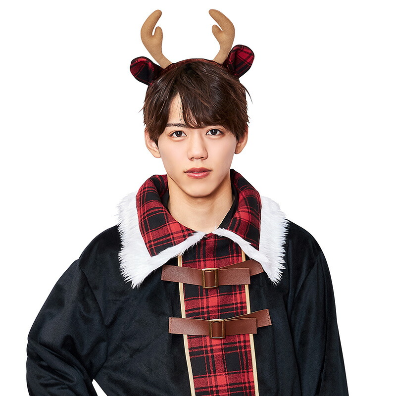 【レビュー特典】クリスマス コスプレ メンズ マニフィックノエル チェックトナカイ ■ かっこいい クール アニマル サンタクロース 男性用 コスチューム 衣装 仮装 コーデ ハロウィン ハロウィーン パーティー 結婚式 二次会 出し物 歓迎会 宴会 忘年会 演劇 イベント 余興