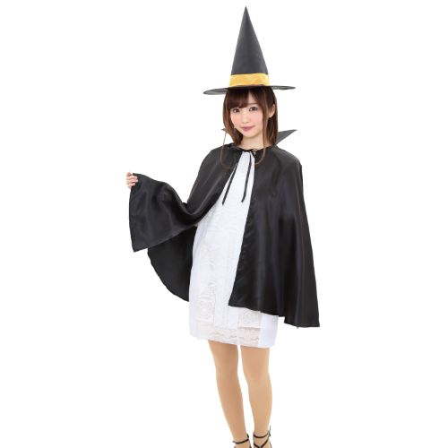 楽天市場 ハロウィン 衣装 魔女セット 帽子 マント ハロウィーン 魔女 ウィッチ ママ仮装 簡単 コスチューム バースデーバンク 楽天市場店