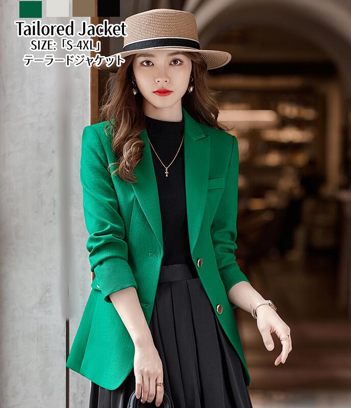 楽天市場】ジャケットスーツ レディース 黒コート テーラード