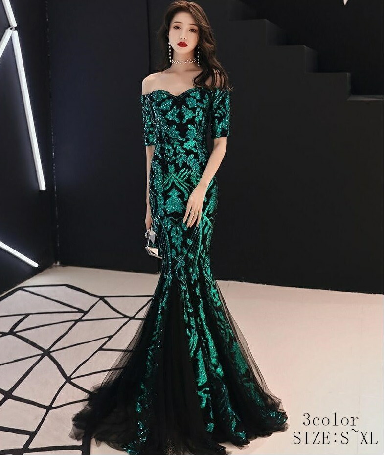 マーメイドドレスカラードレス かき鳴らす会 Long dress ロングお召しもの パーディードレス ウェディングドレス 御芽出度 二次会 一こま用 交歓会 かき鳴らす会 告げ知らせる会 洋琴 でき事用 寄りあい オフショルダー 高品質 顔合わせ 雅びやか 成年者 忘年会