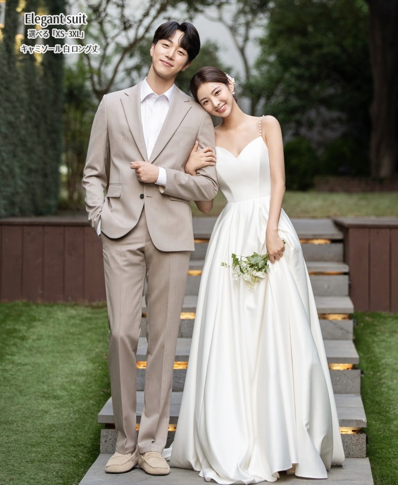 ウエディングドレス Long dress「XS~3XL」シンプル パーティードレス ロングドレス 結婚式 キャミソールワンピース 演奏会ドレス 発表会 二次会 イブニングドレス 大きいサイズ 衣装 着痩せ ファスナー 前撮り人気新作 カラードレス Aライン 演奏会 ホワイト 白｜クロスユー