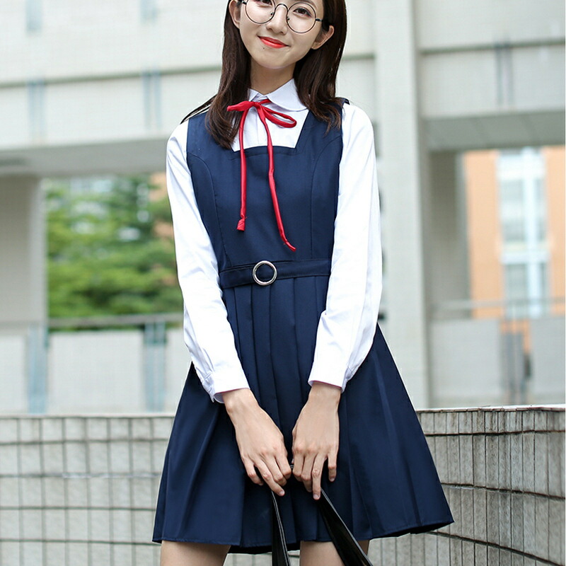 コスチューム衣装 コスプレ衣装 可愛い ワンピース ワンピース リボン コスプレ セーラー服 セットアップ 大きいサイズ 女子 制服 長袖 上下セット JK 高校生 学園祭 レディース セーラー襟 ハロウィン コスプレ学生服 夏 女子制服コスプレ セーラーピース スクール 文化祭