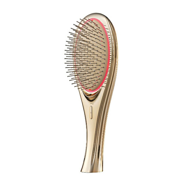 WAVEWAVE EMS Brush Air ゴールド ウェイブウェイブ EMS 毛はらい大気圏 座蒲団毛はらい マイクロカレント 差しひくイオン 髪の毛世話をする 髪の毛毛はらい イオン世話をする 頭皮世話をする 潤い 家電-美容・健康家電