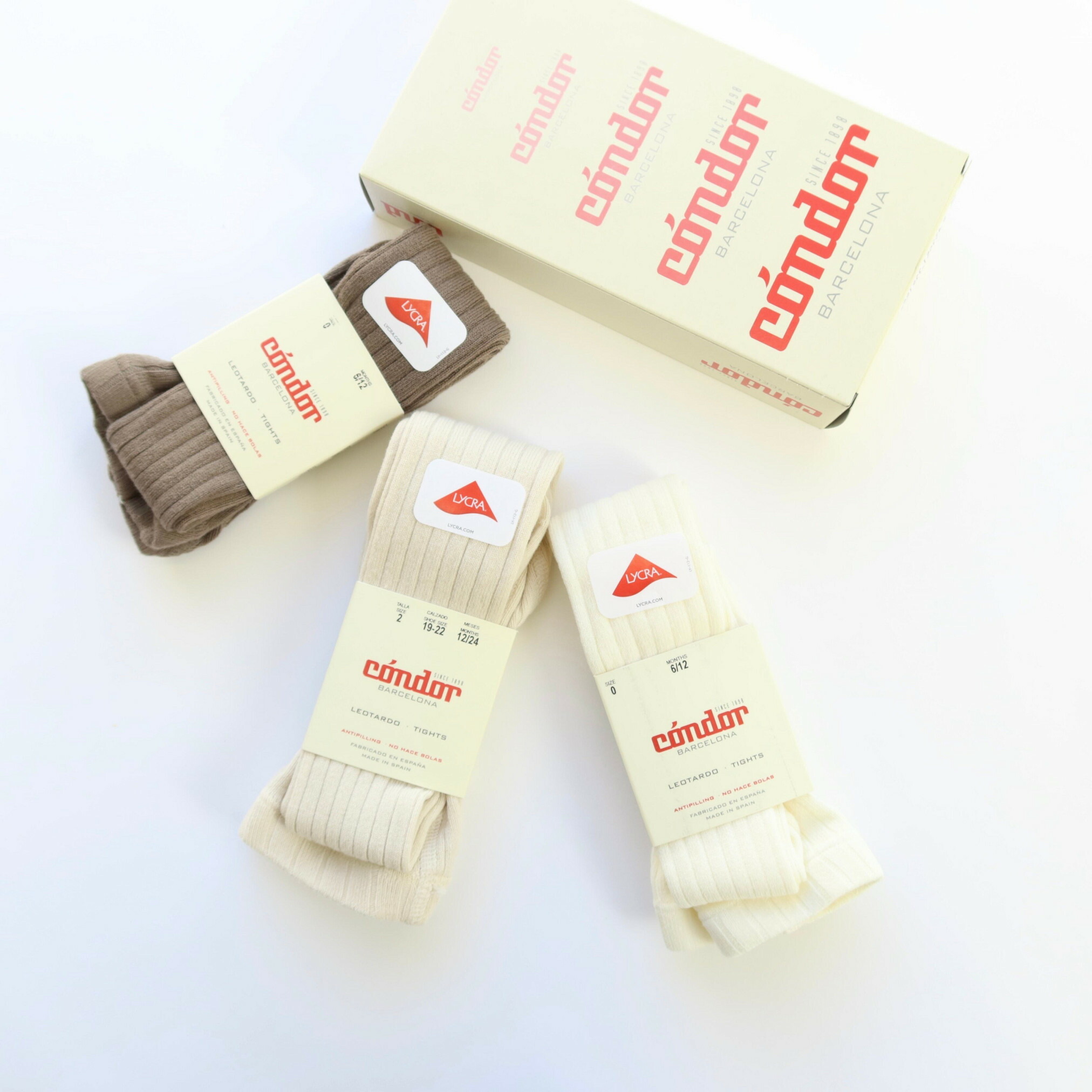 数量は多】 condor サイドオープンタイツ 0~2 Bisque びすく 韓国子供服 ビスク シンプル ベビー キッズ タイツ tights  コンドル 透かし編みタイツ