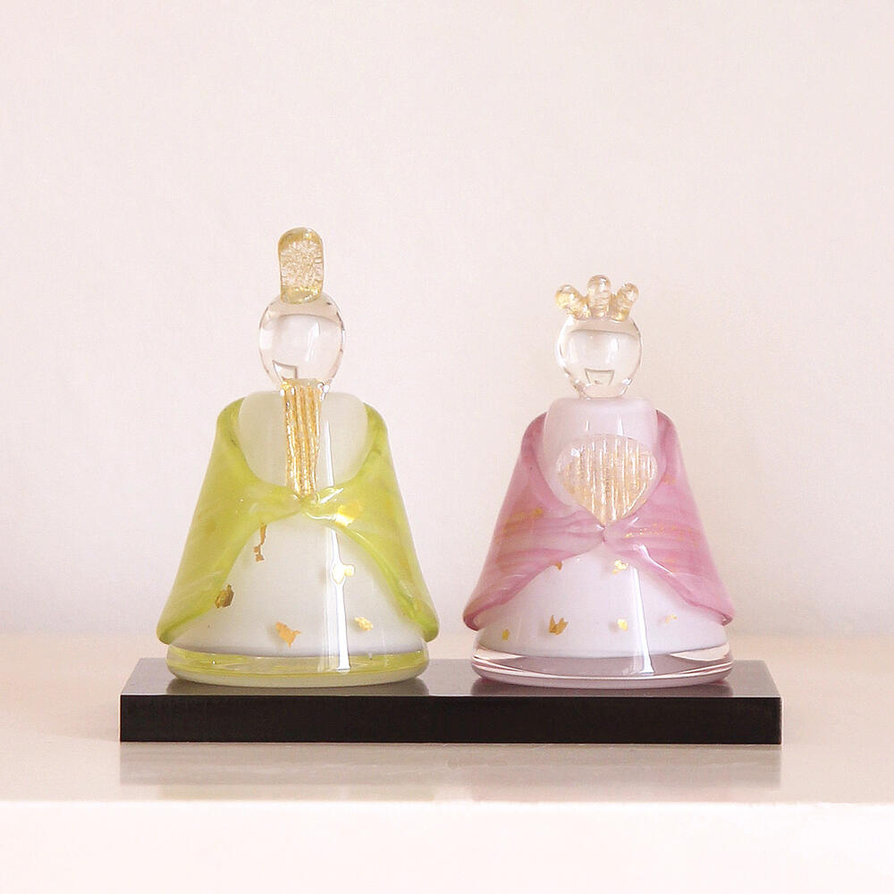 楽天市場】ガラスのお雛様 瑞穂雛（みずほびな）大（L） glass