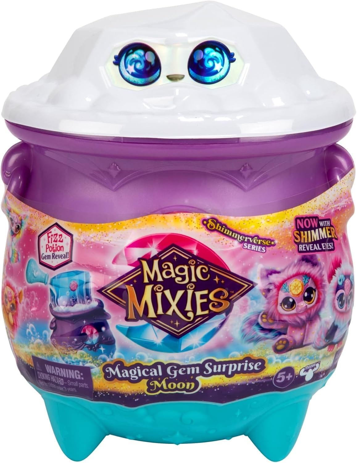 Magic Mixies マジックミクシーズ 大釜 月 サプライズ トイ ぬいぐるみ おもちゃ 海外 魔法 クリスマス プレゼント ギフト マジカル ジェム サプライズ ムーン [並行輸入品]