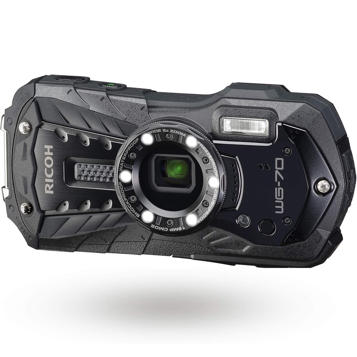 RICOH WG-70 黒いこと リコー本格雨合羽デジタル写真機 14m雨合羽 (年代順の継続2第四次元) 1.6m耐衝撃 防塵 -10℃耐寒 アウトドアで放射能するタフネスボディ CALS流行り物積み上げるで 一こま書きとどめるなど広広とした商行為一こまで放射能 03866