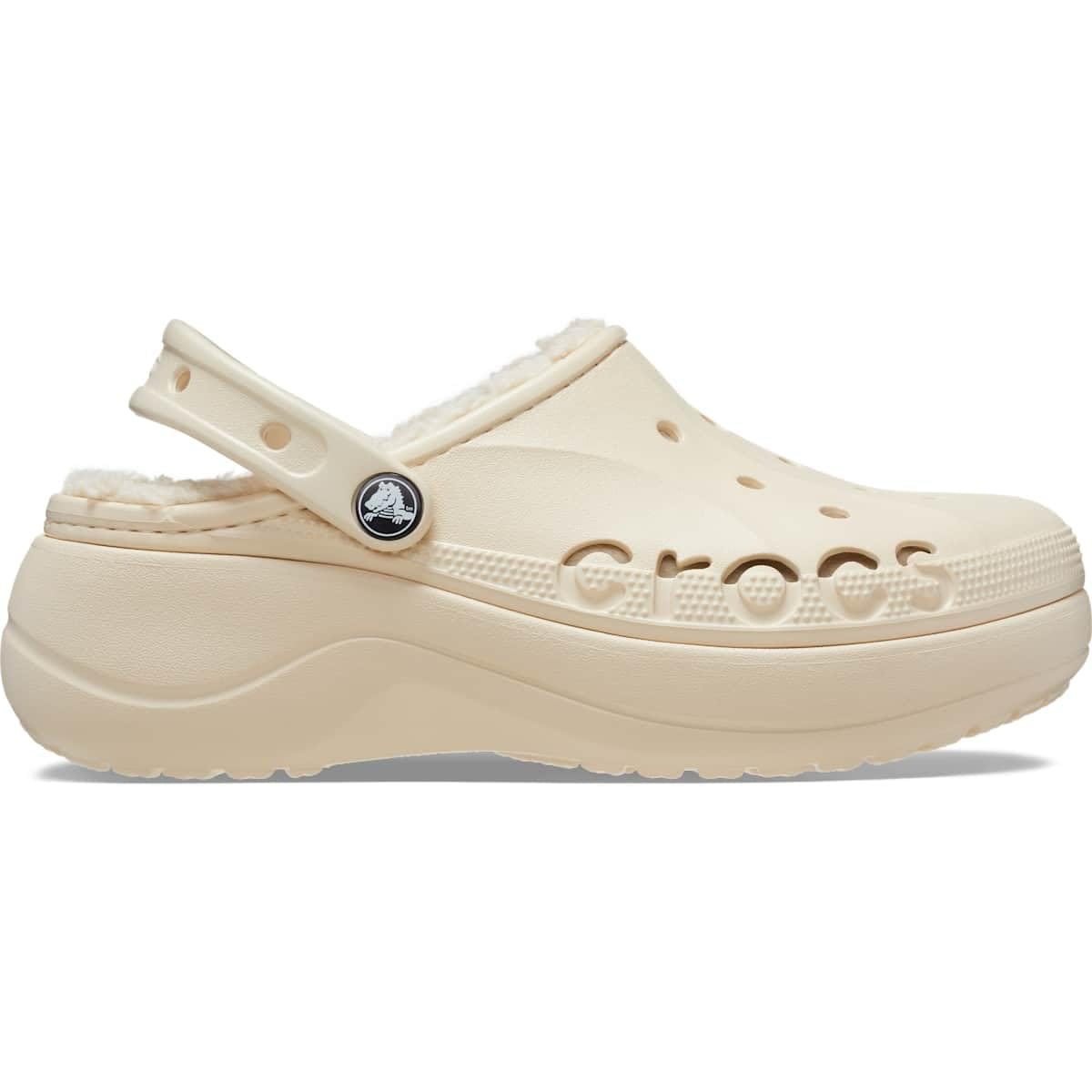 Crocs レディース バヤ プラットホーム ラインド グリッター クロッグサンダル
