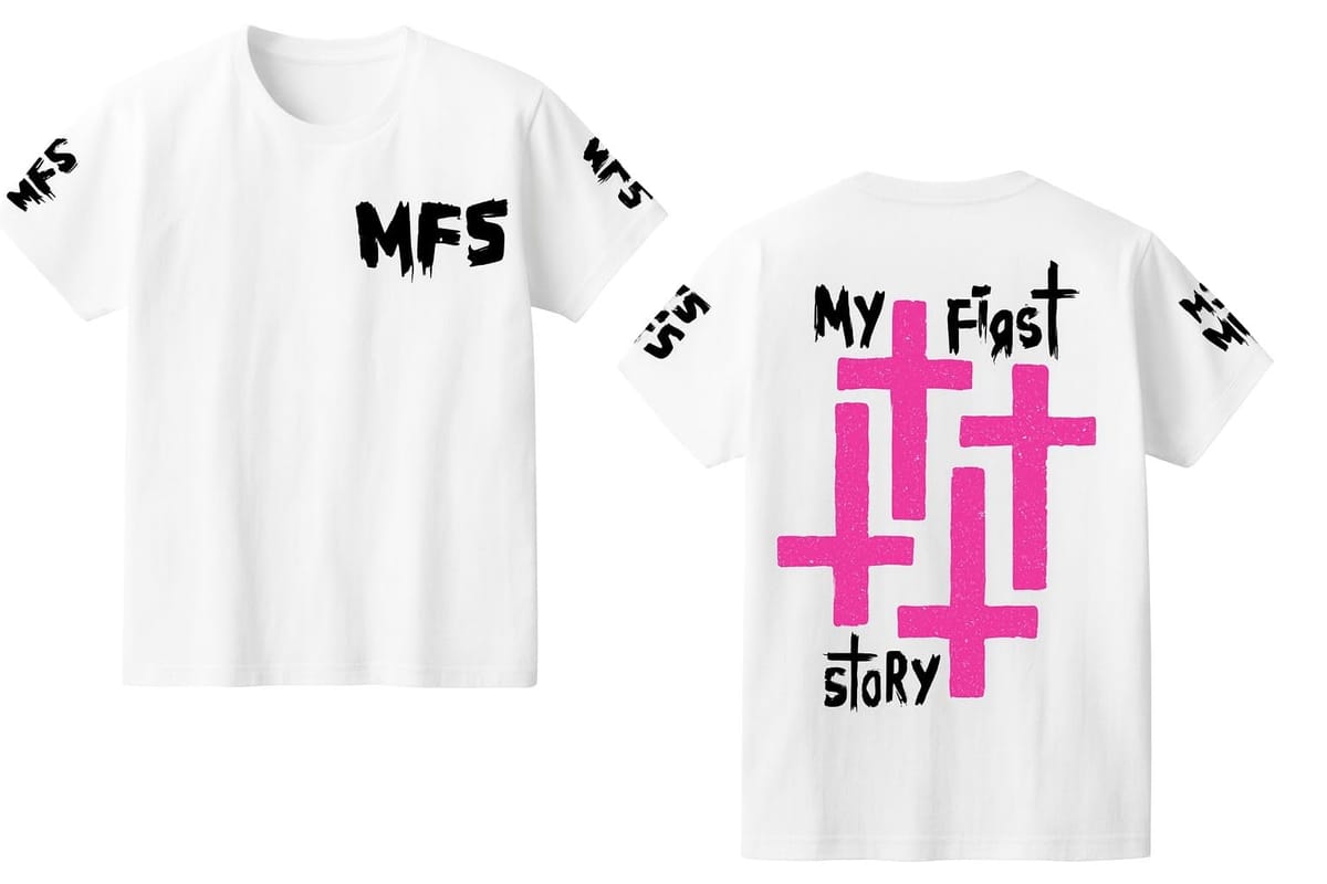MY FIRST STORY マイファーストストーリー マイファス 2018 S・S・S TOUR グッズ クロス手書き Tシャツ XL 白