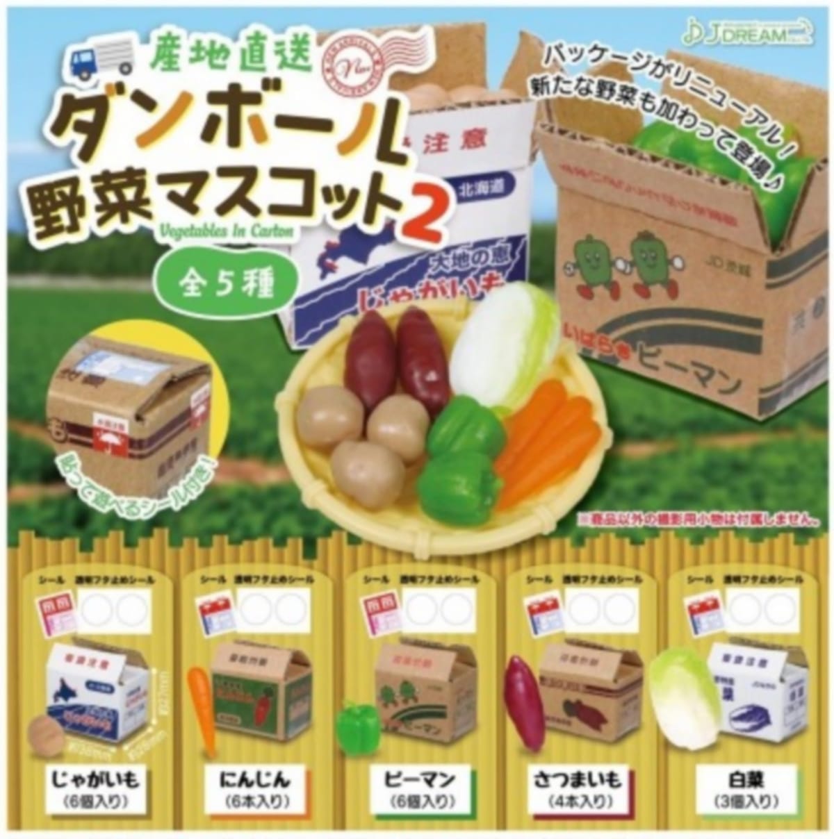 楽天市場】産地直送 ダンボール野菜マスコット J.ドリーム 【全5種