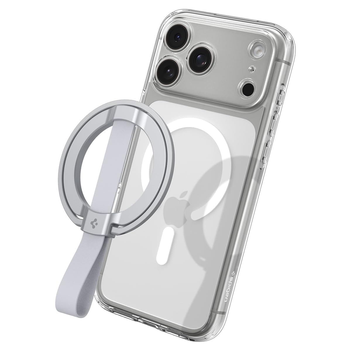 Spigen O-Mag (マグフィット) 持ちはこび電話を掛ける保持者手持ち部分 フィンガーストラップループナイロン付き添い人 MagSafe\u0026Pixelsnap用に目論む iPhone 16/15/14/13/12 Pixel 10つづき物などに相応う