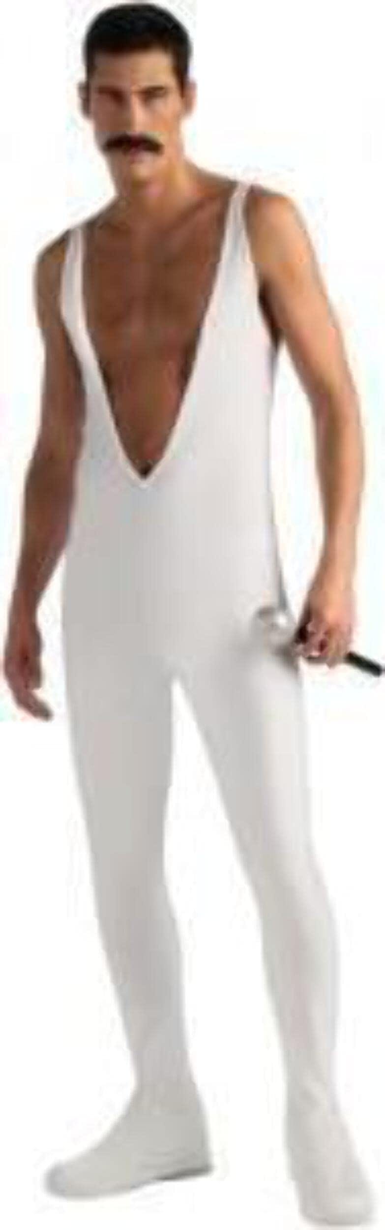 Freddie Mercury Jumpsuit Adult Costume フレディ?マーキュリージャンプスーツ大人用コスチューム♪ハロウィン♪サイズ：Small