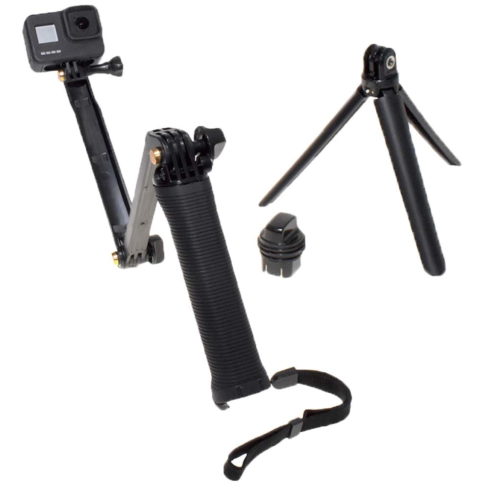 GLIDER GoPro 用 付属物 3WAY１脚・3脚・取りひろげる3手合い手 自撮り棒 三脚架 動き写真機 DJI Osmo Action5pro AKASO GLD7661MJ01