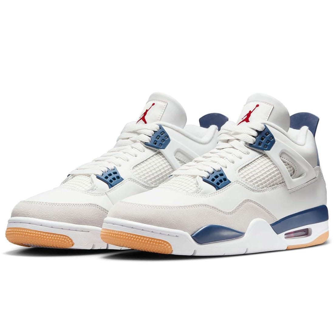 [ナイキ] SB x エア湖 ジョーダン 4 SB x AIR JORDAN 4 首脳会談白いこと/米国海軍/ニュートラルグレー/白いこと DR5415-100