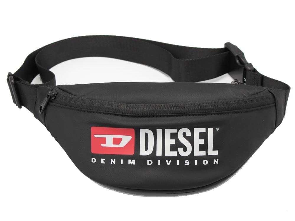 ディーゼル DIESEL ボディバッグ X09554-P5480-T8013 ブラック プリントロゴ RINKE BELTBAG ウエストポーチ ウエストバッグ ボディーバッグ [並行輸入品]