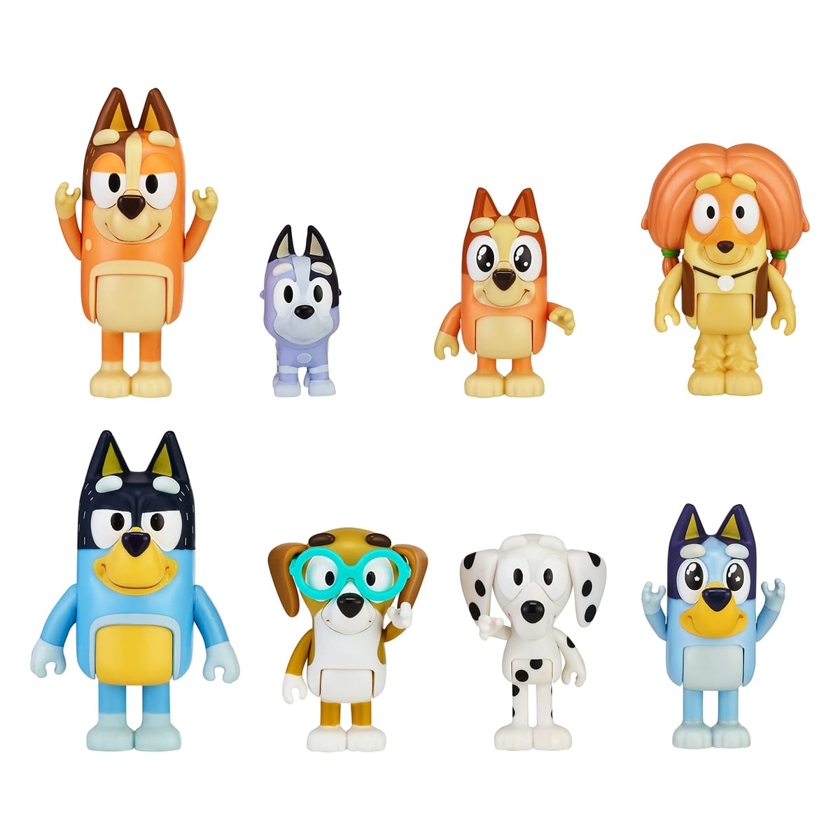 Bluey Heeler身寄り図形容器に並べる。