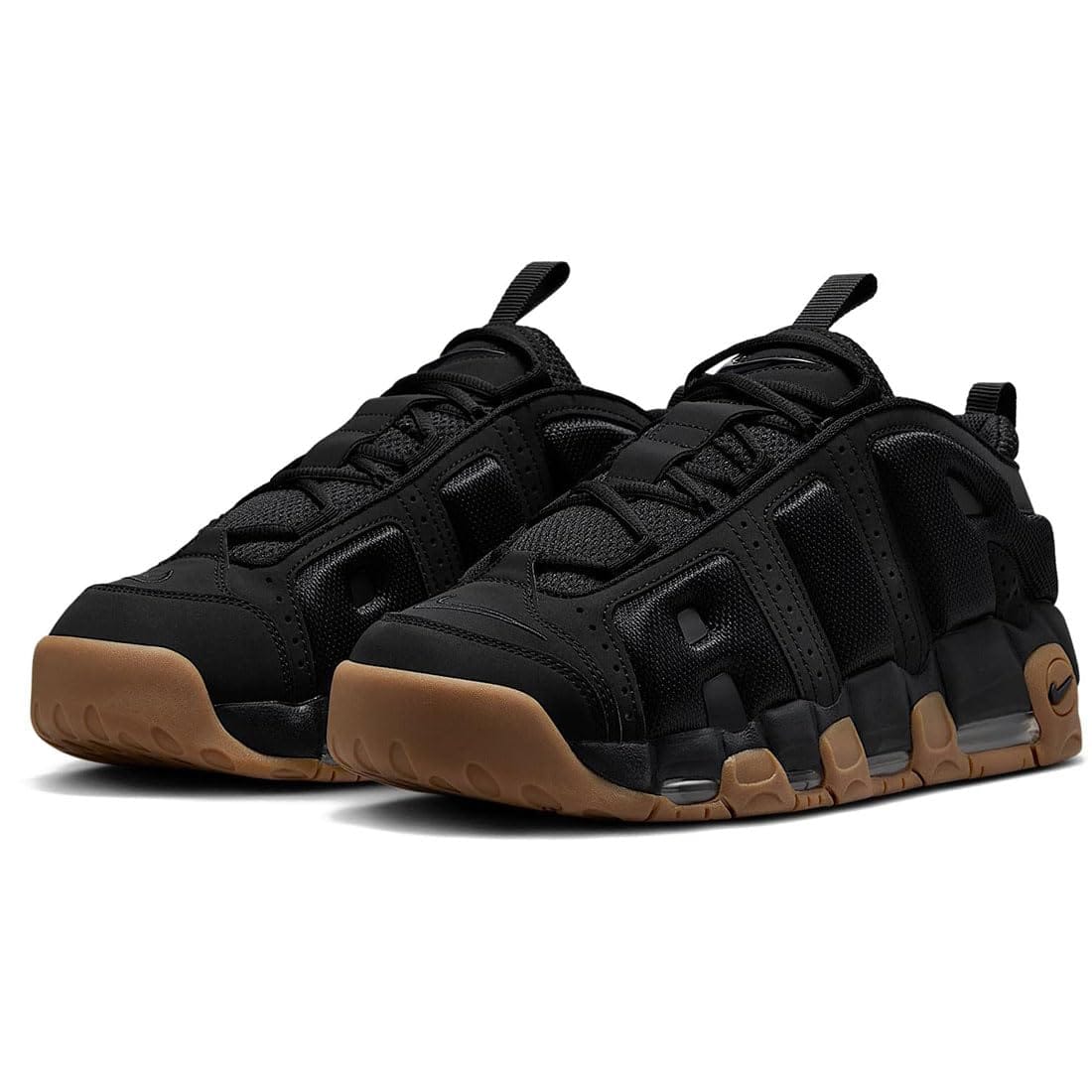 [ナイキ] 大気圏 トマス・モア 引きあげるペース 置き目 AIRMORE UPTEMPO LOW 黒いこと/ガムミディアムブラウン/黒いこと FZ3055-003