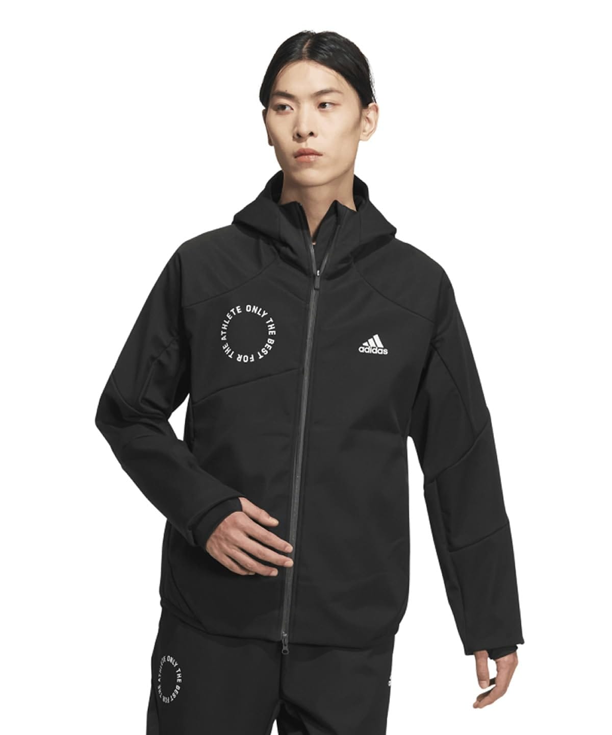adidas ネイビー フルジップ フード付きジャケット アディダス Z.N.E. フルジップ フード付きトラックジャケット