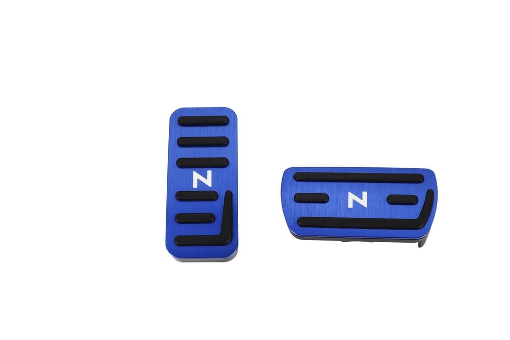 galliano Eden ホンダ ペダルカバー N シリーズ アルミ シルバー 車 ワゴン ボックス HONDA 取り付け簡単 アクセサリー ドレスアップ 内装 (ブルー)画像