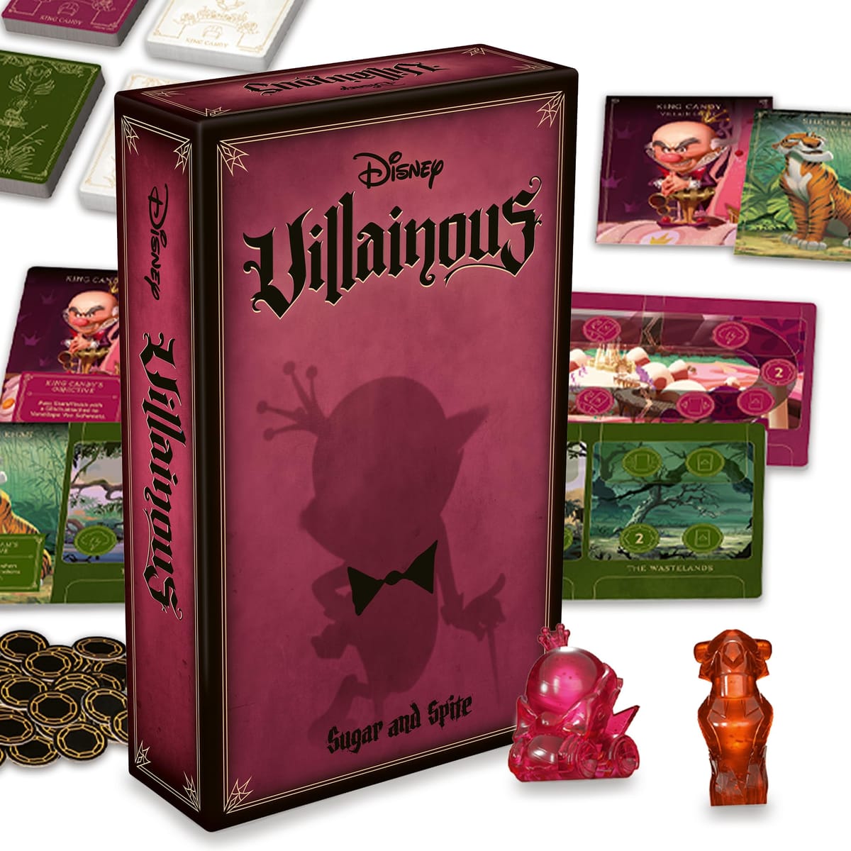 Ravensburger Disney Villainous - シュガー&スパイト ストラテジー ボードゲーム - 他の悪党ゲームに対応 - キングキャンディまたはシェアカーン付き - 2019年トイオブザイヤーアワード受賞ライン - 対象年齢10歳以