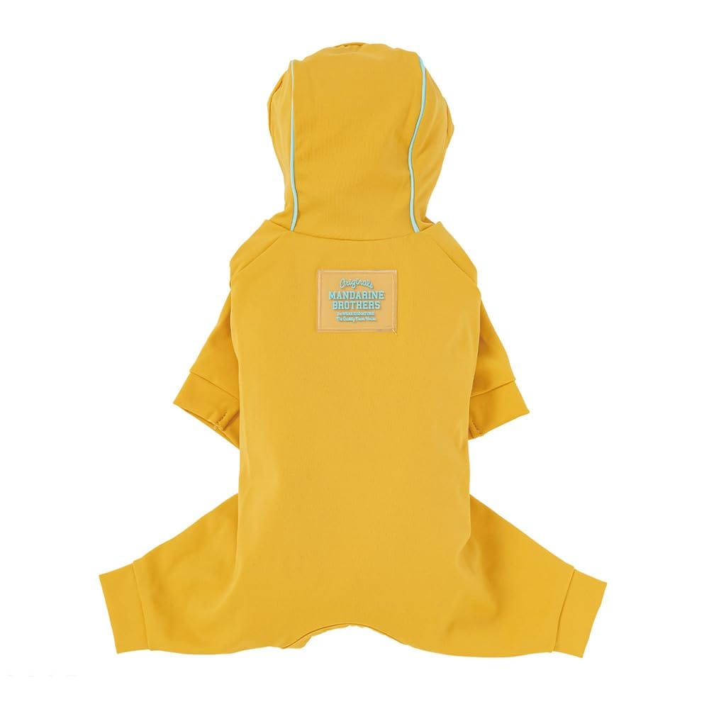 MANDARINE BROTHERS マンダリンブラザーズウォーターリペレントスキンタイトスーツ WATER REPELLENT SKINTIGHT SHIT 犬 服 つなぎ 撥水 フーディ (GRAY, XS)