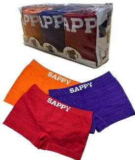 楽天市場】SAPPY サピー シームレスボクサーパンツ 成型MIXカラー杢 3
