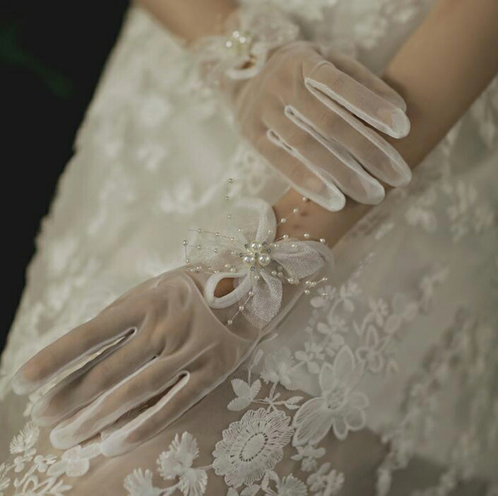 市場 即納 パール飾り ウエディンググローブ Wedding Gloves ウェディンググローブ ショートグローブ