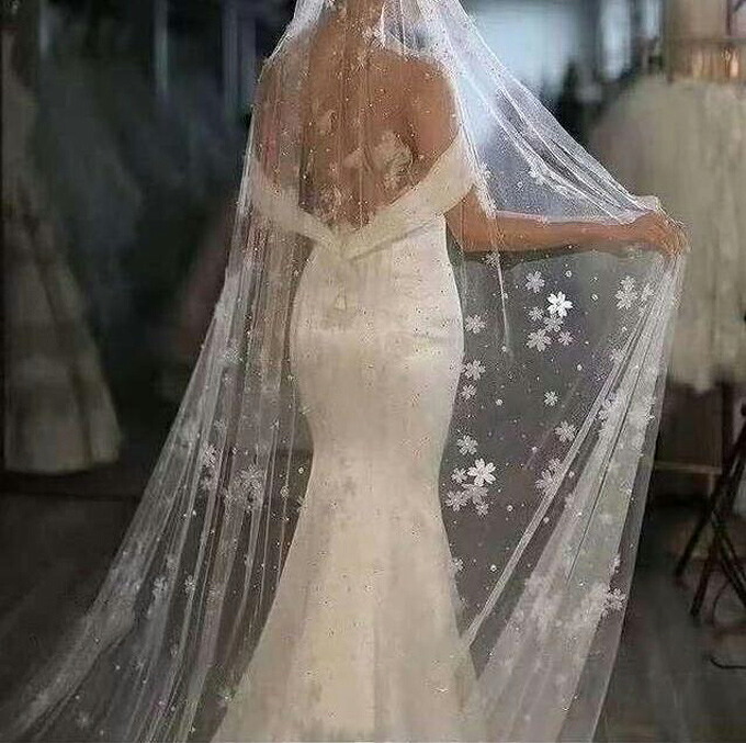 【限定p5倍+300円OFFクーポンあり！】ウエディング ベール Wedding Veil【ロング・1層・金属コーム付き】【幅は約1.6m・長さは約3m】結婚式 ウェディングベール たっぷりパール飾り ホワイト【ts158jd】