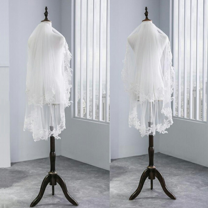 楽天市場】ウエディングベール ウェディング花柄レース刺繍