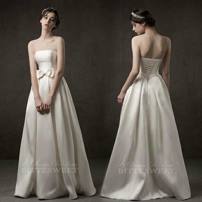 激安特価 ウエディングドレス ファスナータイプ 編み上げタイプ ウエディングドレス Dress オーダーメイドも可能 Wedding ビスチェタイプ ウェディングドレス 選べます レディースドレス 胸元から着丈は約140cm Xs Xl Wd461ls スレンダータイプaライン Dgb