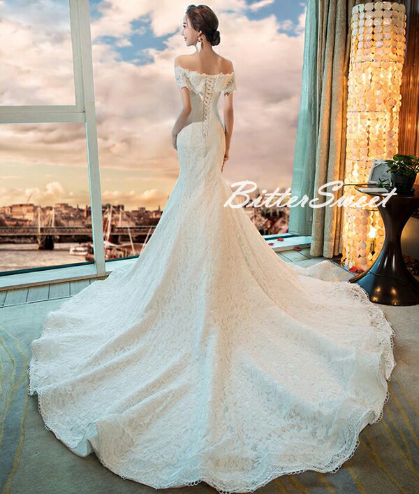 ウエディング ドレス Wedding Dress オーダーメイドも可能になりました Wd109fr トレーンドレス マーメイドタイプ ウェディングドレス 編み上げタイプ 話題の新作 ウエディングドレス オフショルダーウェディングドレス Xs Xxl 大幅にプライスダウン 51 割引