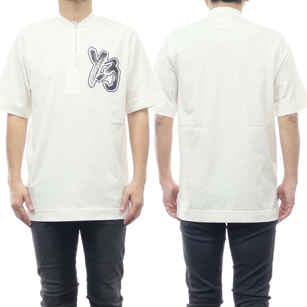 Y-3 ワイスリー Tシャツ 半袖 ハーフジップ ロゴT メンズ Y-3 ワイスリー Tシャツ 半袖 ハーフジップ ロゴT メンズ