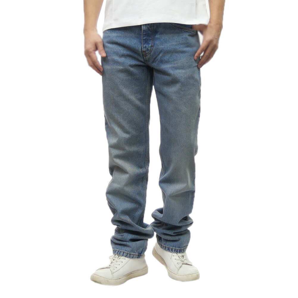 デニム・ジーパン AMI PARIS BLUE COTTON DENIM JEANS USED BLUE Large Fit Jeans | AMI PARIS