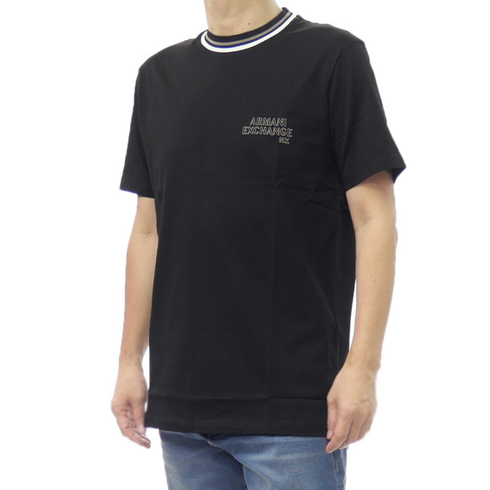 ARMANI EXCHANGE アルマーニ 取り替えっこ A/X メンズクルーネックティーシャツ XM001795 AF10361 黒いこと 2026春夏新作