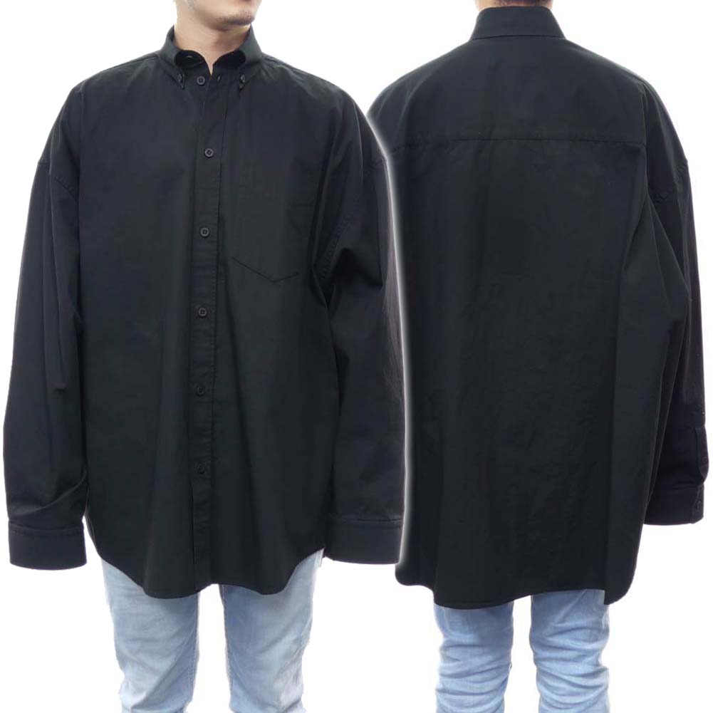 ☆送料・関税込 BALENCIAGA シャツ 関税込【BALENCIAGA】ロゴ コットンシャツ (BALENCIAGA/シャツ