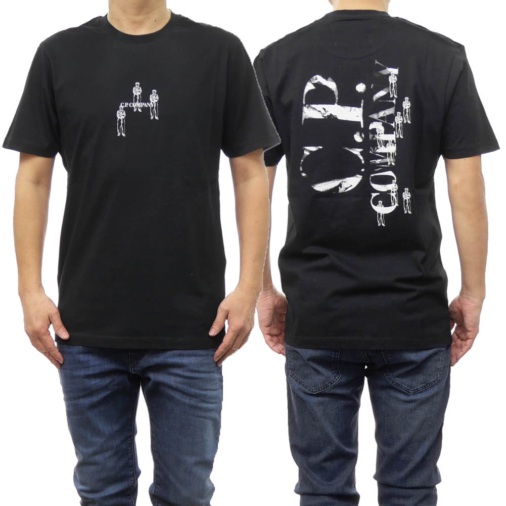 Tシャツ・カットソー C.P. COMPANY Men T-shirt Green 18CMKN192A110307A 327 C.P. Company 20/1 Jersey Boxy Logo T-Shirt | Apparel » Buy