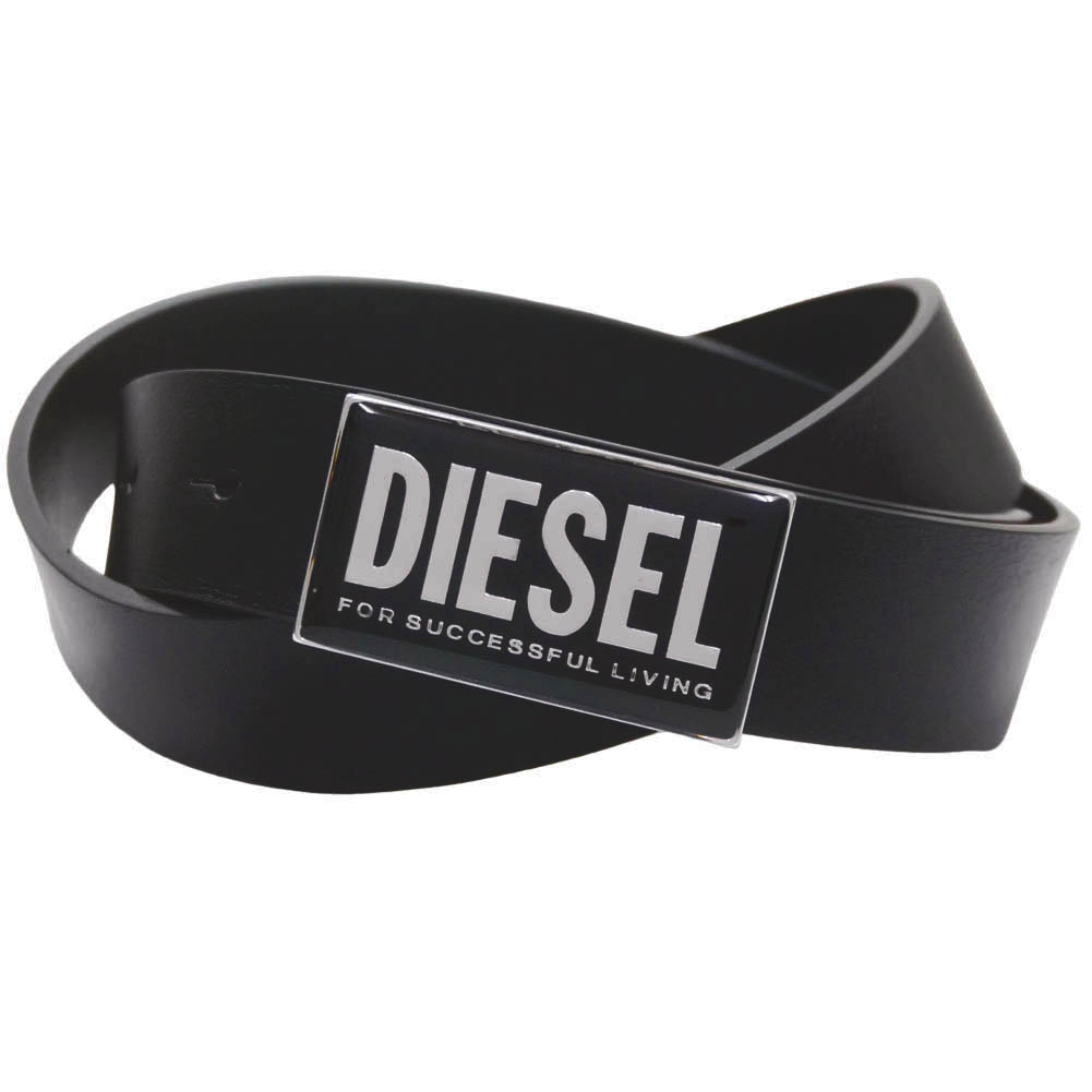 【DIESEL】 B-1DR エンブレイスドベルト ブラック ディーゼル B-1DR X08516PR666 ベルト｜メンズ｜ブラック｜ディーゼル
