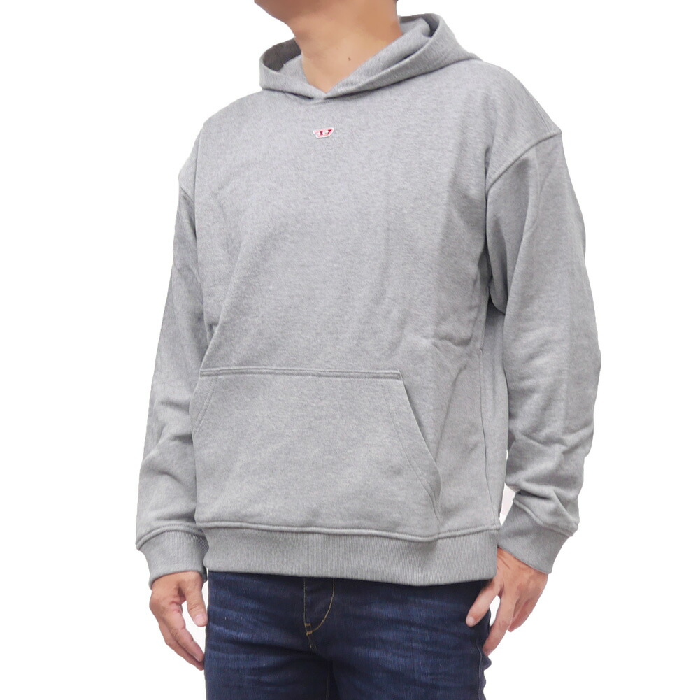 DIESEL ディーゼル メンズプルオーバーパーカー A14909 0GEAD / S-BOXT-HOOD グレー