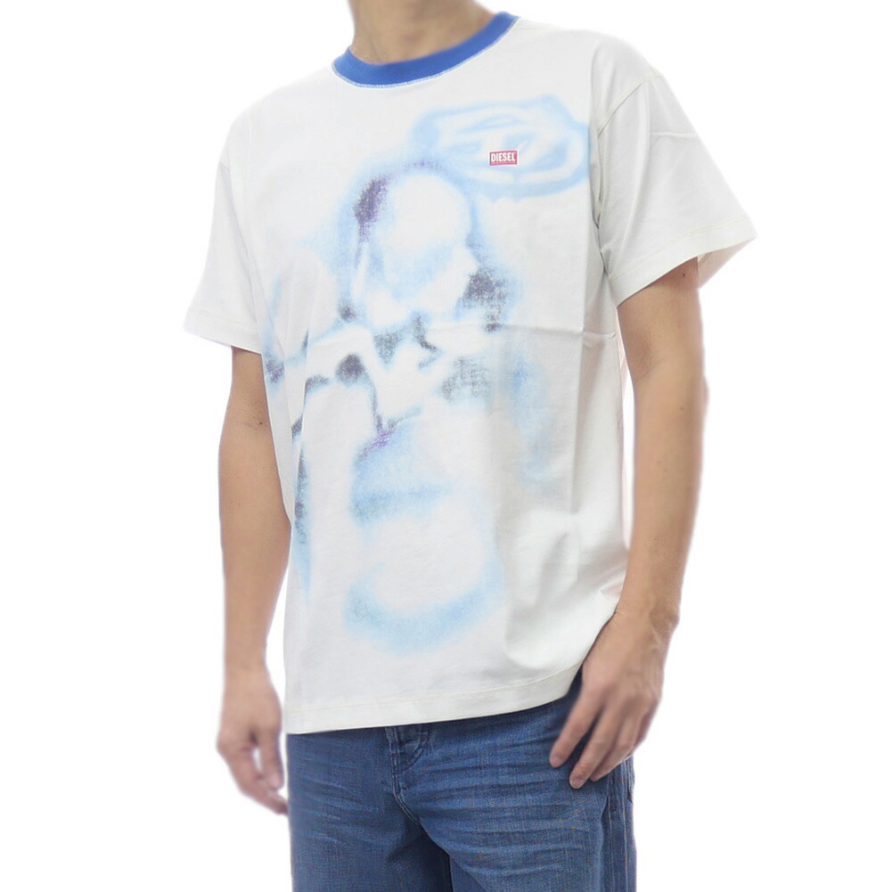 DIESEL ディーゼル メンズクルーネックプルオーバー A20420 0PLAT / T-NORM-V2 白いこと 2026春夏新作