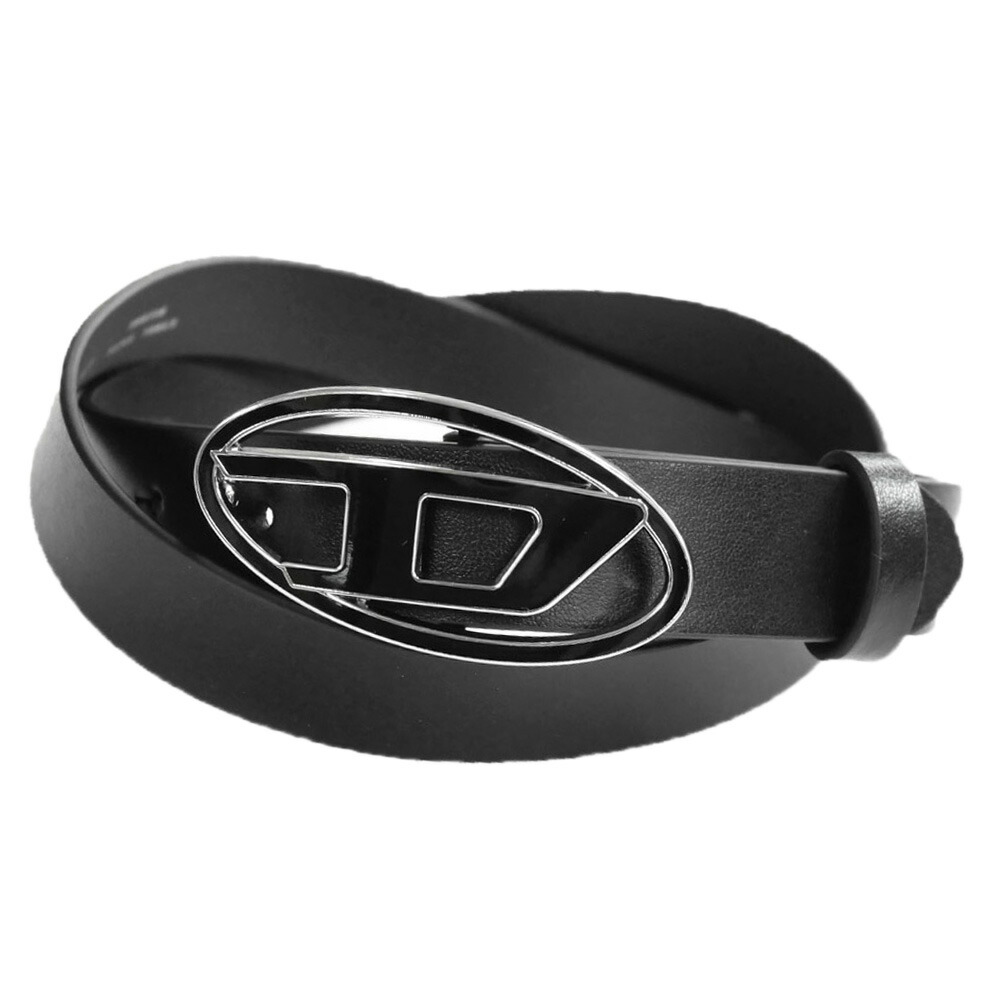 DIESEL ディーゼル レディースレザーベルト X09716 P1245 / B-1DR25 ブラック 定番人気商品