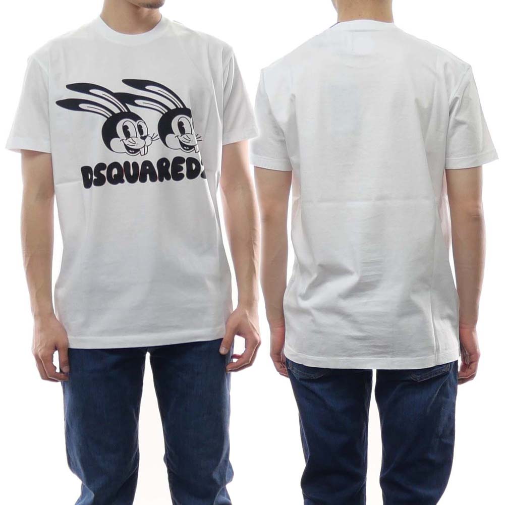 Dsquared2☆Regular Fit コットンTシャツ ディースクエアード メンズ Tシャツ 半袖 DSQUARED2 ブランド