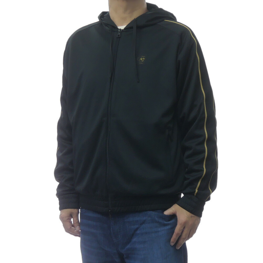 EMPORIO ARMANI エンポリオアルマーニ EA7 メンズジップアップパーカー 7M000621 AF17089 ブラック