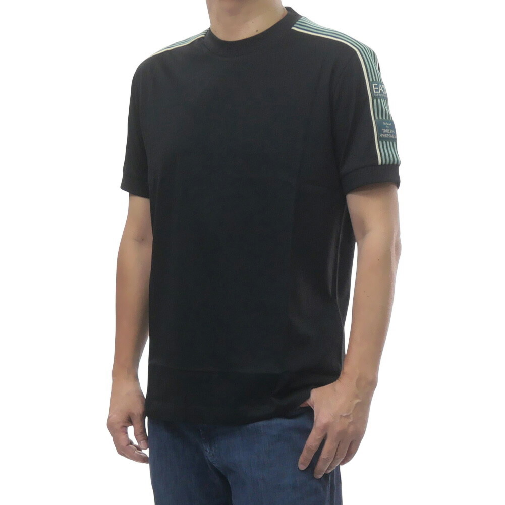 EMPORIO ARMANI エンポリオアルマーニ EA7 メンズクルーネックプルオーバー 7M001507 AF16548 黒いこと 2026春夏新作