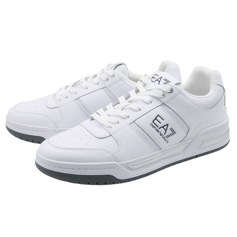 EMPORIO ARMANI エンポリオアルマーニ EA7 ローカットスニーカー X8X234 XK422 本革 レザー ブランド ロゴ カジュアル シューズ 靴 トレーニング スポーツ メンズ ホワイト 定番 人気商品 16,125円